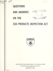 Cover of: Questions and answers on the Egg products inspection act