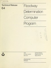 Cover of: Floodway determination computer program. | United States. Soil Conservation Service. Engineering Division.