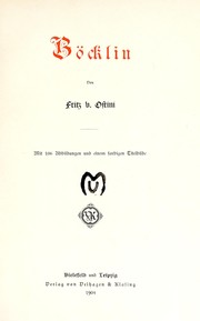 Cover of: Böcklin