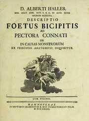 Cover of: Descriptio foetus bicipitis ad pectora connati ubi in causas monstrorum ex principiis anatomicis inquiritur ...