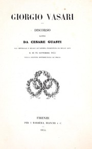 Cover of: Giorgio Vasari by Cesare Guasti