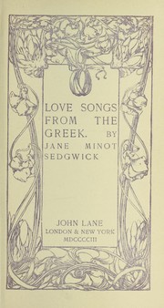 Cover of: Love songs from the Greek.