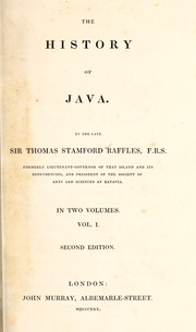 Cover of: The history of Java