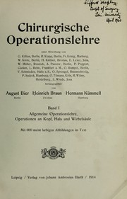 Cover of: Chirurgische Operationslehre