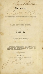 Cover of: Account of an eighteen months' residence at the Cape of Good Hope, in 1835-6