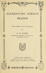 Cover of: Elementary German reader: with notes and vocabulary