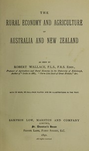 Cover of: The rural economy and agriculture of Australia and New Zealand