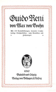 Cover of: Guido Reni by Max von Boehn