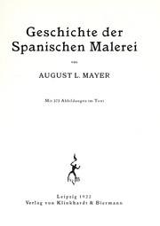 Cover of: Geschichte der spanischen malerei