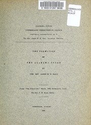 Cover of: The formation of the Alabama synod