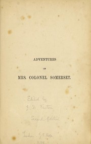 Adventures of Mrs. Colonel Somerset in Caffraria, during the war by Helen Somerset