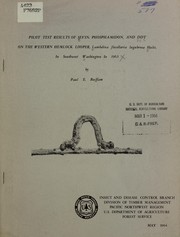 Pilot test results of Sevin, Phosphamidon, and DDT on the western hemlock looper by Paul E. Buffam