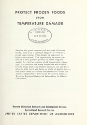 Protect frozen foods from temperature damage by United States. Agricultural Research Service. Western Utilization Research and Development Division