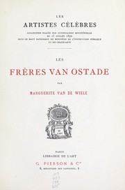 Les frères van Ostade by Marguerite van de Wiele