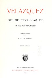 Cover of: Velazquez, des Meisters Gemälde