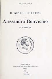 Cover of: Il genio e le opere di Alessandro Bonvicino (Il Moretto)