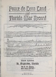 Cover of: Ponce de Leon and Florida war record by Brown, George M.