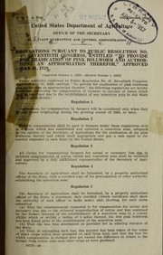 Cover of: Regulations pursuant to Public resolution no. 47, Seventieth Congress, entitled "To provide for eradication of pink bollworm and authorizing an appropriation therefor," approved May 21, 1928