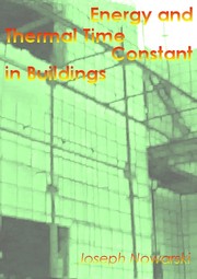 Cover of: Energy and Thermal Time Constant in Buildings