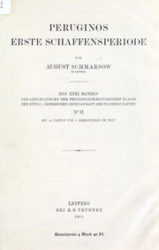 Cover of: Peruginos erste Schaffensperiode