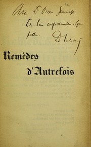 Cover of: Rem©·des d'autrefois