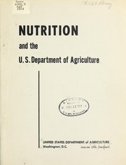 Cover of: Nutrition and the U.S. Department of Agriculture by United States. Department of Agriculture. National Agricultural Library.