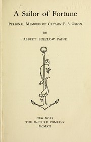 Cover of: A sailor of fortune: personal memoirs of Captain B. S. Osbon