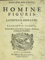 Cover of: Renatus des Cartes De homine figuris