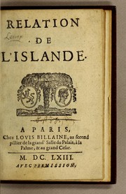 Cover of: Relation de l'Islande