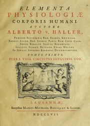 Cover of: Elementa physiologiae corporis humani