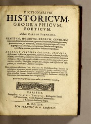 Cover of: Dictionarium historicum, geographicum, poeticum