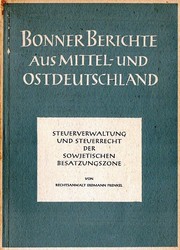 Steuerverwaltung und Steuerrecht der sowjetischen Besatzungszone by Erdmann Frenkel