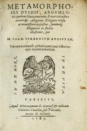 Cover of: Metamorphoses Ovidii by Ovid, Ovid