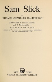 Cover of: Sam Slick by Thomas Chandler Haliburton, Thomas Chandler Haliburton