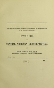 Cover of: Studies in Central American picture writing