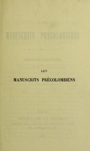 Cover of: Les manuscrits précolombiens