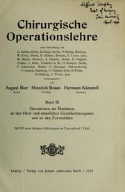 Cover of: Chirurgische Operationslehre