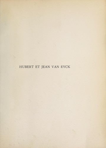 Hubert et Jean van Eyck by Émile Durand-Gréville