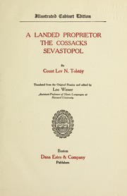 Cover of A landed proprietor, The Cossacks, Sevastopol