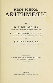 Cover of: High school arithmetic