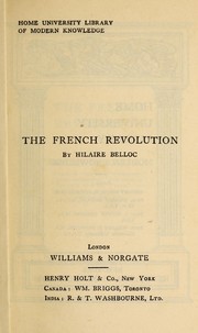 Cover of: The French Revolution by Hilaire Belloc