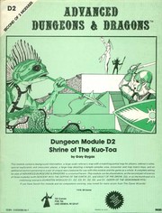 Cover of: Shrine of the Kuo Toa (Advanced Dungeons & Dragons Module D2) | Gary Gygax