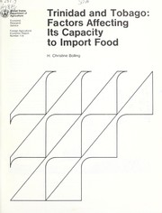 Cover of: Trinidad and Tobago: factors affecting its capacity to import food