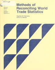 Cover of: Methods of reconciling world trade statistics