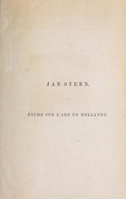 Cover of: Jan Steen. by Tobias van Westrheene Wz.