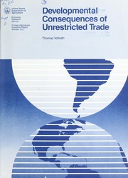 Cover of: Developmental consequences of unrestricted trade