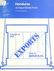 Cover of: Honduras, an export market profile