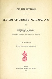 Cover of: An introduction to the history of Chinese pictorial art by Herbert Allen Giles