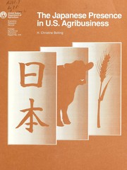 Cover of: The Japanese presence in U.S. agribusiness