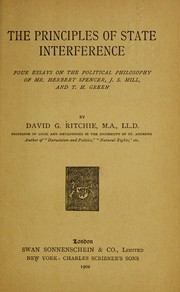 Cover of: The principles of state interference by David Ritchie